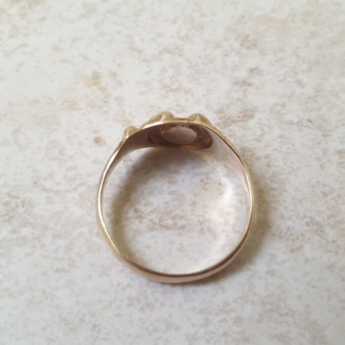 Horse Shoe Signet Ring in 9ct Gold