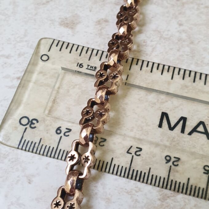 Ornate Star Link Bracelet in 9ct Rose Gold