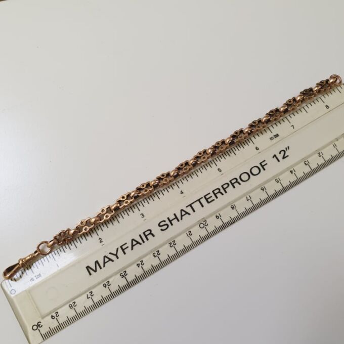 Ornate Star Link Bracelet in 9ct Rose Gold