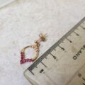 Reserved – Ruby Drop Earings in 9ct Gold