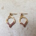 Reserved – Ruby Drop Earings in 9ct Gold