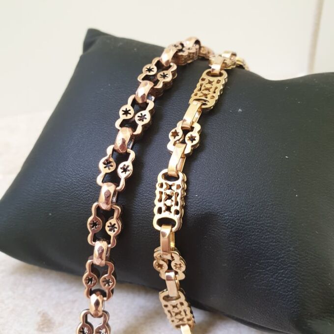 Ornate Star Link Bracelet in 9ct Rose Gold