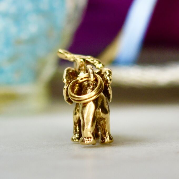 Elephant Charm Pendant in 9ct Gold