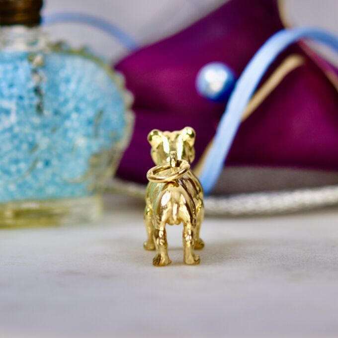 Heavy Terrier Dog Pendant in 9ct Gold