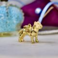 Heavy Terrier Dog Pendant in 9ct Gold