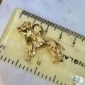 Heavy Terrier Dog Pendant in 9ct Gold