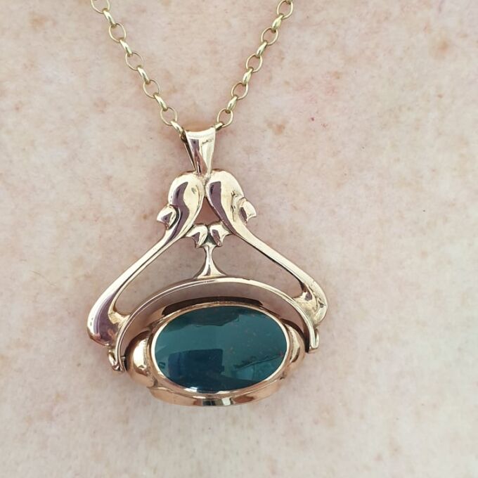 Heavyweight Spinner Fob Pendant in 9ct Rose Gold