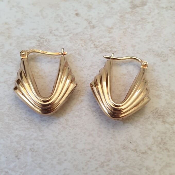 Italian Hoop Earrings in 9ct Gold