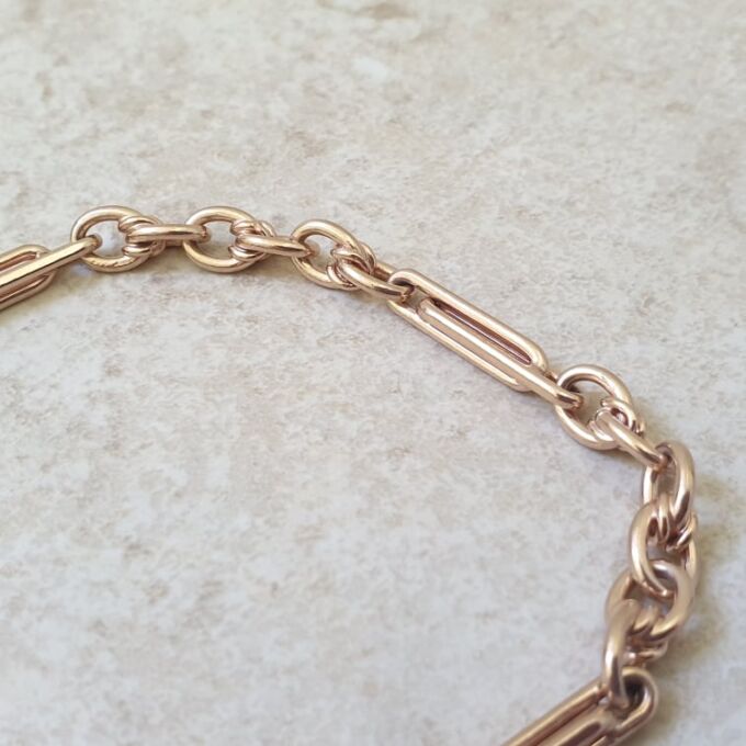 Fancy Link Bracelet in 9ct Rose Gold