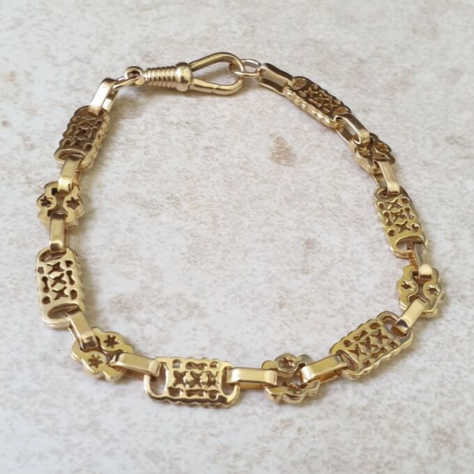 Ornate Fancy Link Bracelet in 9ct Gold