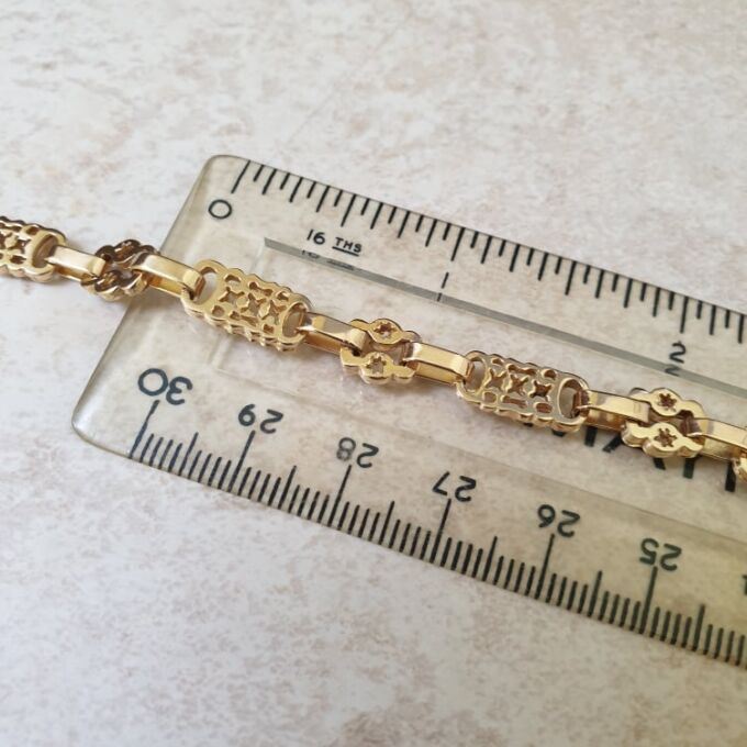 Ornate Fancy Link Bracelet in 9ct Gold