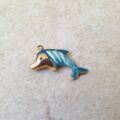 Enamel Dolphin in 9ct Gold