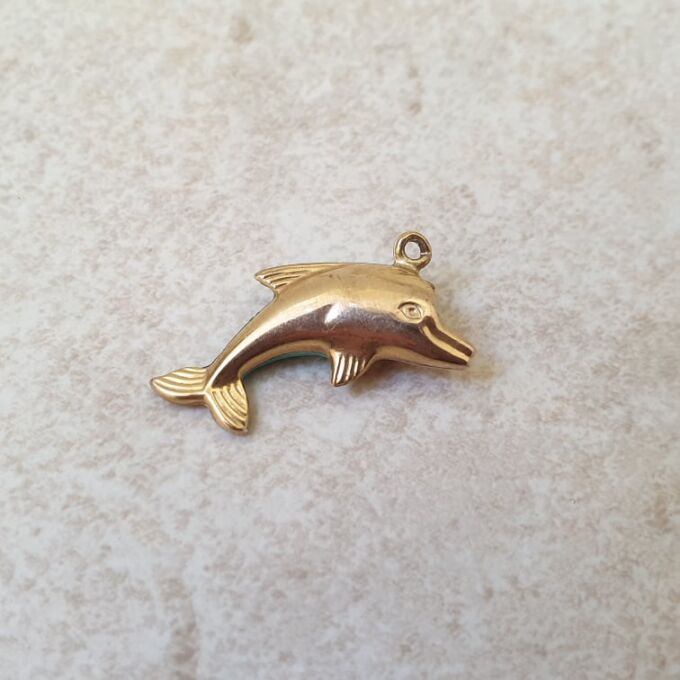 Enamel Dolphin in 9ct Gold