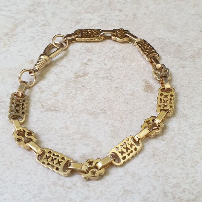 Ornate Fancy Link Bracelet in 9ct Gold