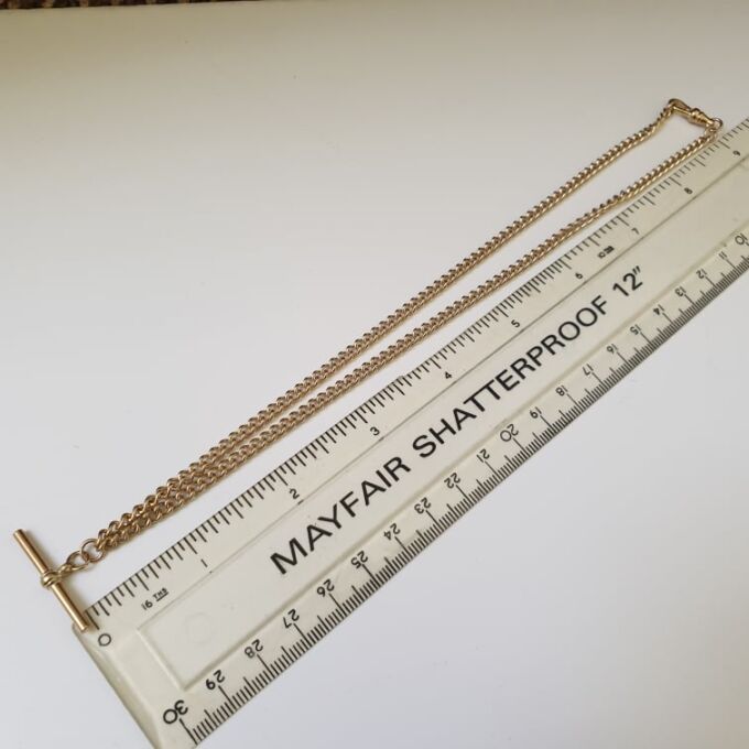 Reserved – T Bar Chain in 9ct Gold, 18 inches