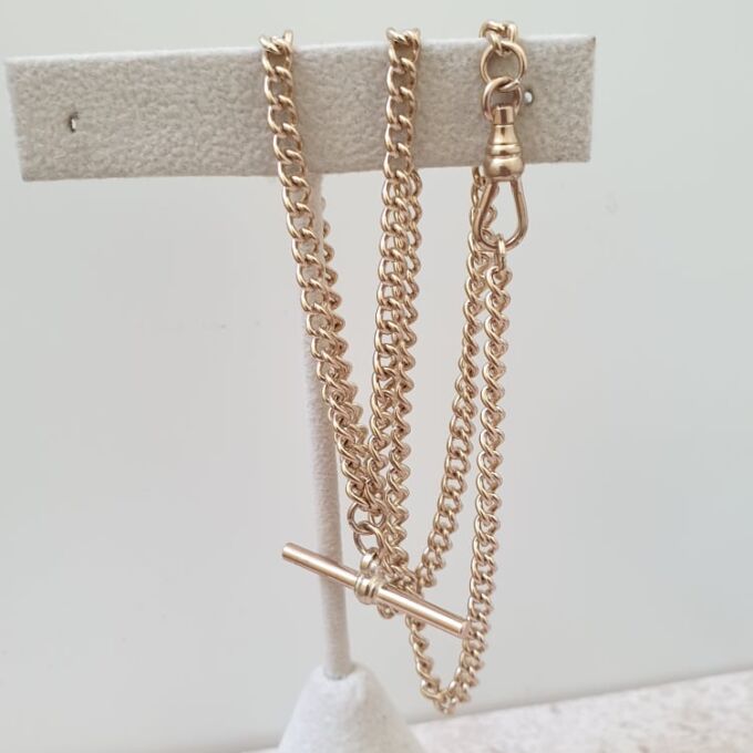 Reserved – T Bar Chain in 9ct Gold, 18 inches