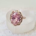 Pink Solitaire Ring in 9ct Gold