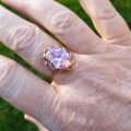 Pink Solitaire Ring in 9ct Gold