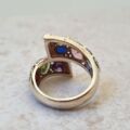 Heavyweight Multi Gem Bypass Ring in 9ct Gold
