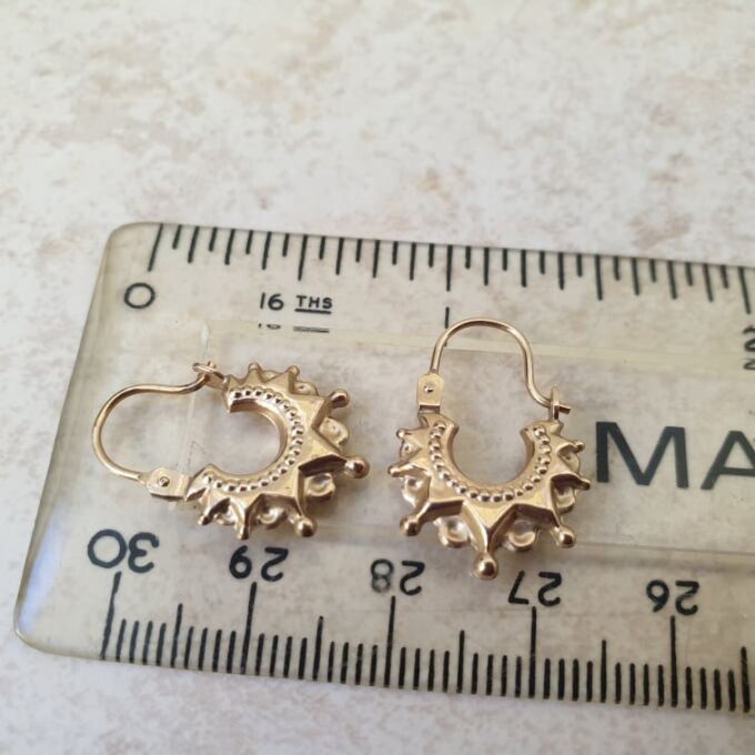 Child Size Gypsy Creole Earrings in 9ct Gold