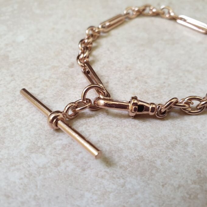 Fancy Link Bracelet in 9ct Rose Gold