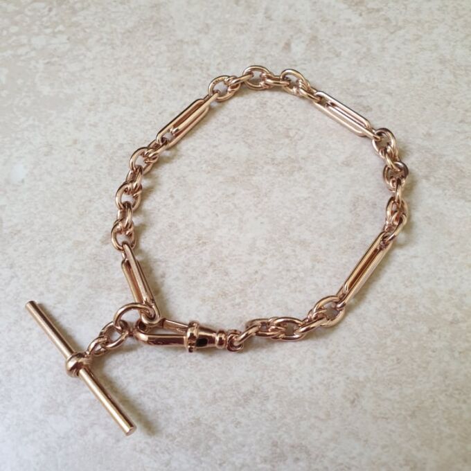Fancy Link Bracelet in 9ct Rose Gold