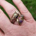 Heavyweight Multi Gem Bypass Ring in 9ct Gold