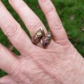 Heavyweight Multi Gem Bypass Ring in 9ct Gold