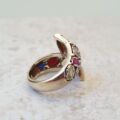 Heavyweight Multi Gem Bypass Ring in 9ct Gold