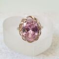 Pink Solitaire Ring in 9ct Gold