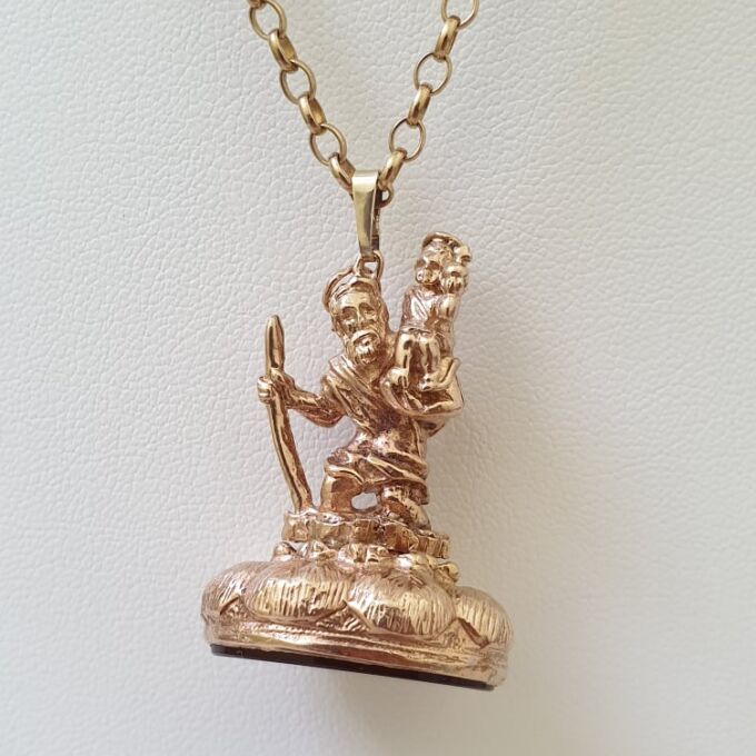 St Christopher Pendant in 9ct Gold