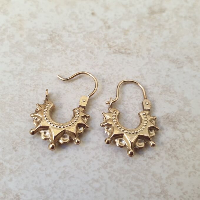Child Size Gypsy Creole Earrings in 9ct Gold