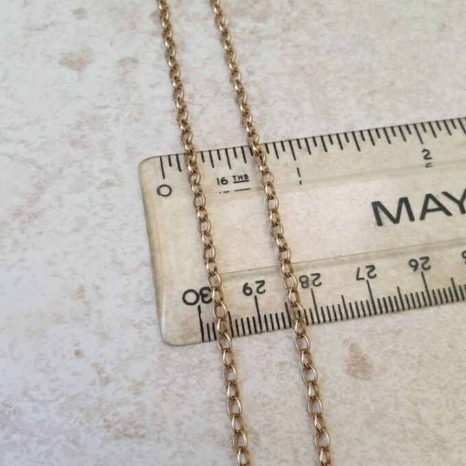 Oval Belcher Chain in 9ct Gold, 18 inches.