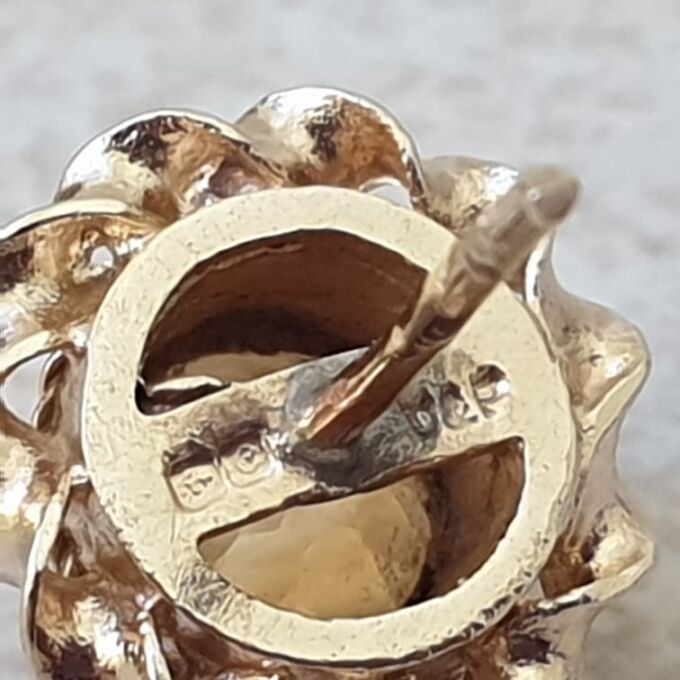 Citrine Stud Earrings in 9ct Gold