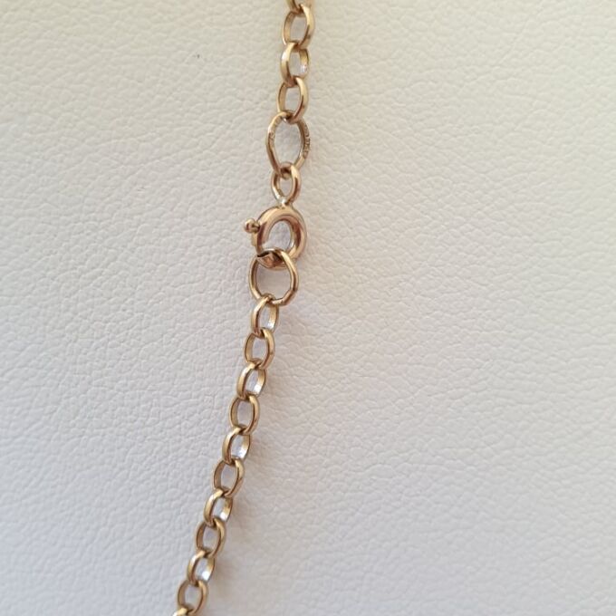 Oval Belcher Chain in 9ct Gold, 18 inches.