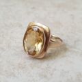 Citrine Solitaire Ring in 9ct Gold
