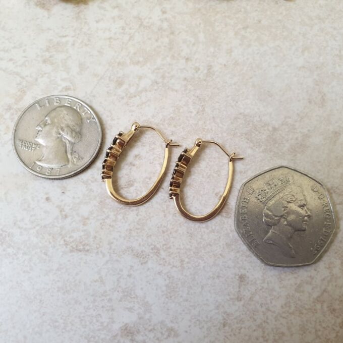 Smoky Quartz Earrings in 9ct Gold