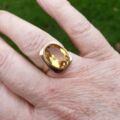 Citrine Solitaire Ring in 9ct Gold