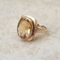 Citrine Solitaire Ring in 9ct Gold