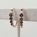 Smoky Quartz Earrings in 9ct Gold