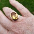 Citrine Solitaire Ring in 9ct Gold