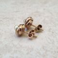 Pearl Knot Stud Earrings in 9ct Gold