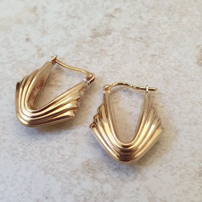 Italian Hoop Earrings in 9ct Gold