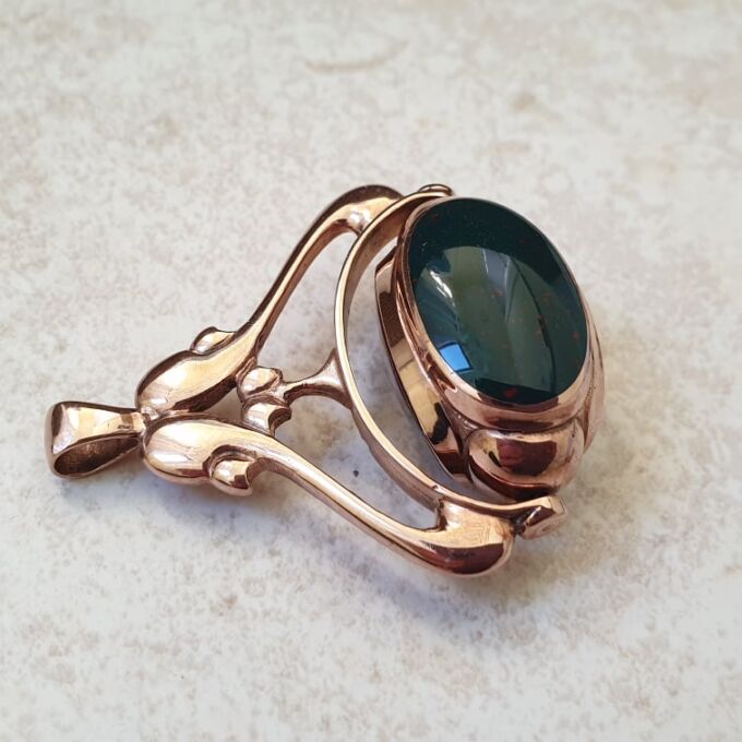 Heavyweight Spinner Fob Pendant in 9ct Rose Gold