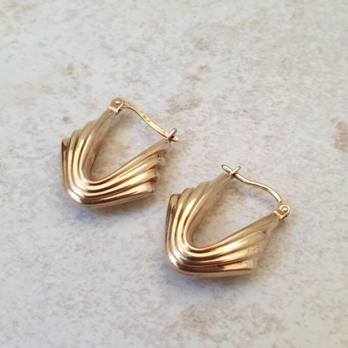 Italian Hoop Earrings in 9ct Gold