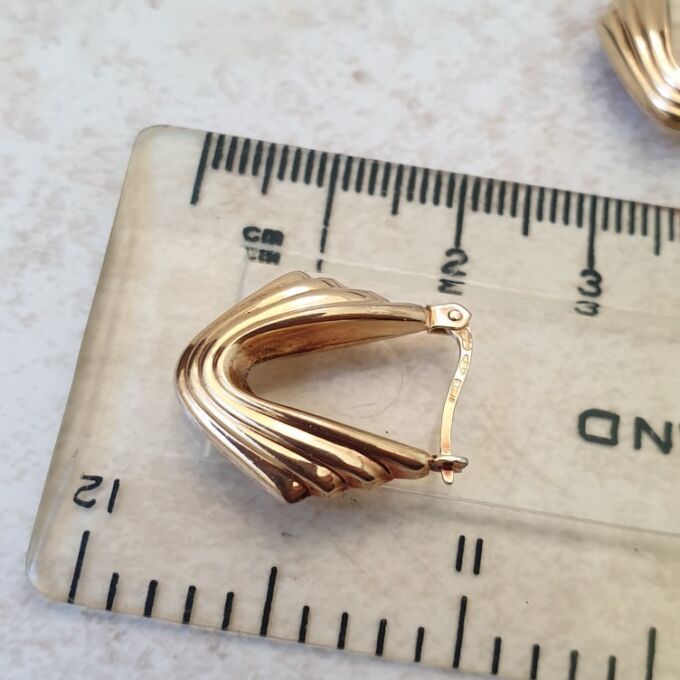 Italian Hoop Earrings in 9ct Gold