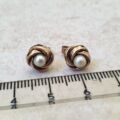 Pearl Knot Stud Earrings in 9ct Gold
