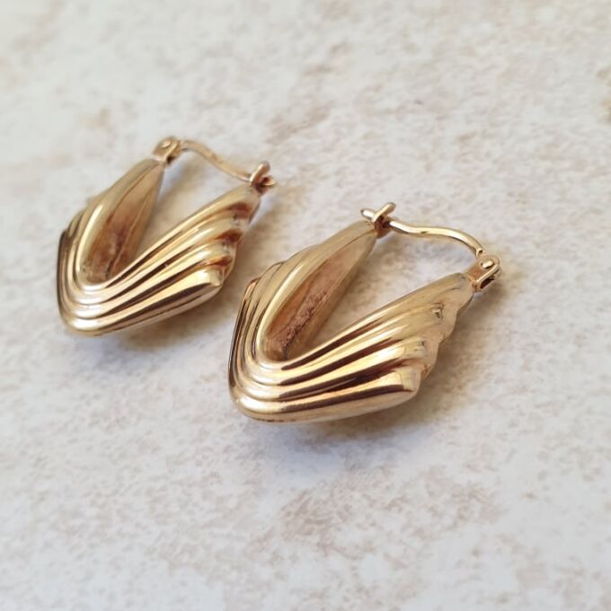 Italian Hoop Earrings in 9ct Gold
