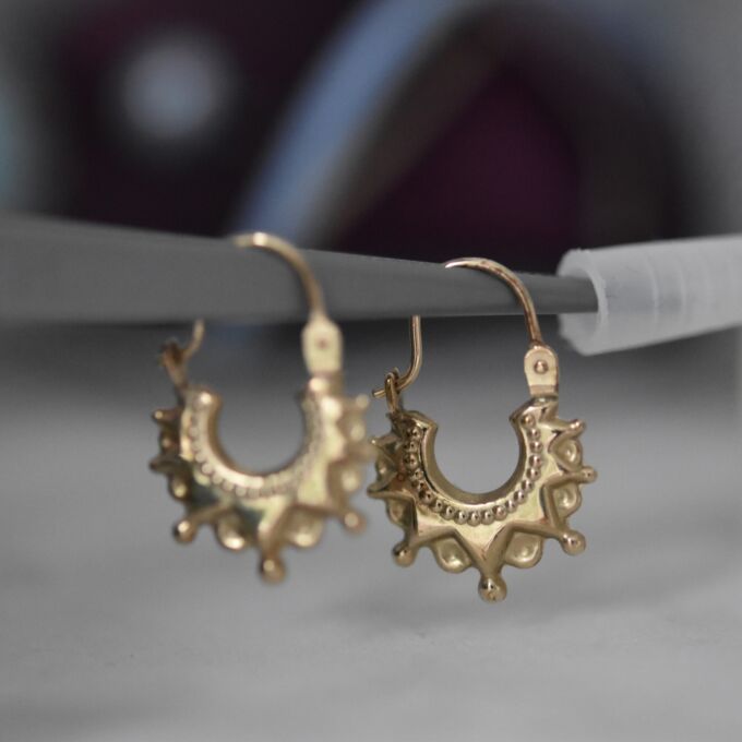 Child Size Gypsy Creole Earrings in 9ct Gold