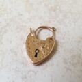 Edwardian Ornate Heart Padlock in 9ct Gold